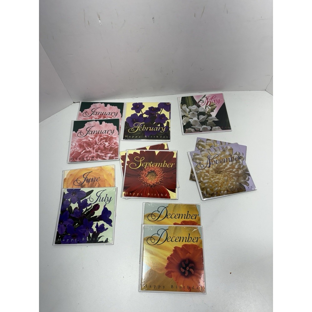 12 Happy Birthday Nature Sounds cd Greeting Card Months Jan Feb May Jun July Sep